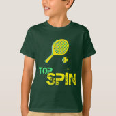 Tennis Sport Pop Kunst, Grün & Gelb Racket & Ball T-Shirt (Vorderseite)