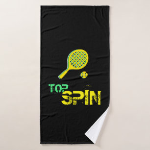 Tennis-Sport-Pop-Kunst, grüner u. gelber Schläge Badehandtuch