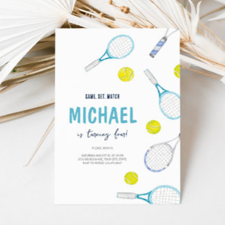 Tennis Sport Thema Geburtstag Einladung