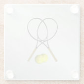 Tennis Sport Thema Glasuntersetzer (Rückseite)