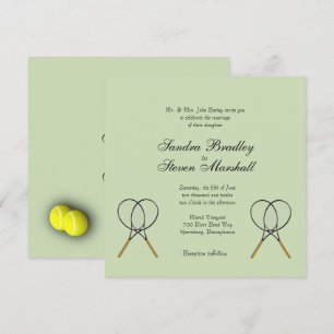 Tennis Sport Thema Hochzeit Einladungen