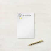 Tennis-Sport-Thema personalisiert Post-it Klebezettel (Auf Schreibtisch)