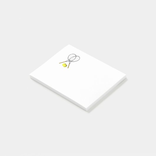 Tennis Sport Thema Post-it Klebezettel (angewinkelt)