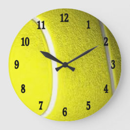 Tennis Sport Wall Clock mit schwarzen Zahlen Große Wanduhr
