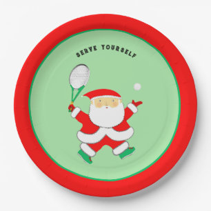 Tennis-Sport-Weihnachtsfeier-Papierteller Pappteller
