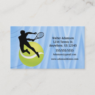 Tennis Sportbetont Spieler2 Ball Persönlich Visitenkarte