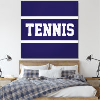 TENNIS Sportlich Athletisch Marineblau Weiße Strei