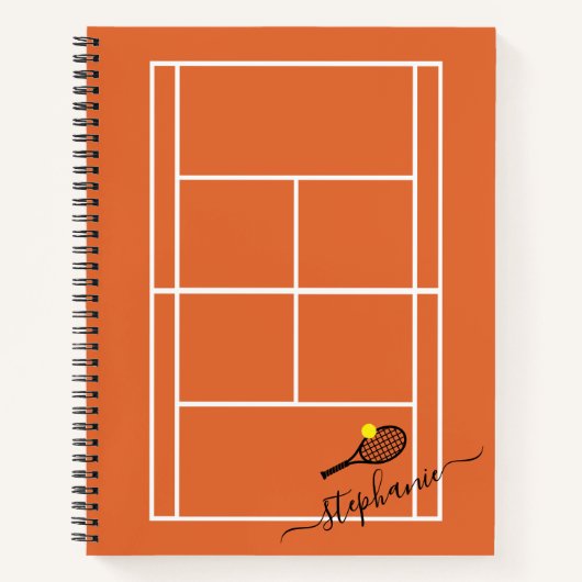 Tennis Sports Clay Court Personalisiert Notizblock (Vorderseite)