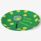 Tennis Sports Geburtstagsparty Pappteller (Schrägansicht)
