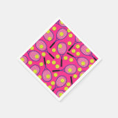 Tennis Sports Geburtstagsparty Pink Serviette (Ecke)