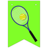 Tennis Sports Geburtstagsparty Pink Wimpelkette (Erste Fahne)