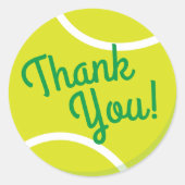 Tennis Sports Geburtstagsparty Runder Aufkleber (Vorderseite)