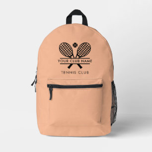 Tennis-Sportteam-Club-Name-Pfirsich individuell Bedruckter Rucksack