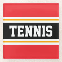 TENNIS Sporty Bright Black Racing Streifen