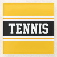 TENNIS Sporty Bright Black Racing Streifen