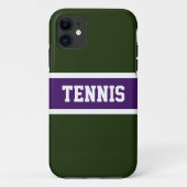 TENNIS Sporty Lila Forest Green Streifen Case-Mate iPhone Hülle (Rückseite)
