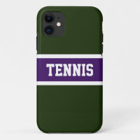 TENNIS Sporty Lila Forest Green Streifen