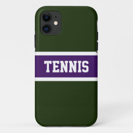 TENNIS Sporty Lila Forest Green Streifen Case-Mate iPhone Hülle