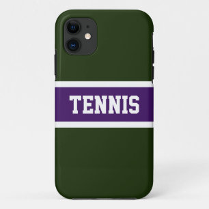 TENNIS Sporty Lila Forest Green Streifen Case-Mate iPhone Hülle