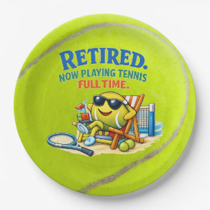 Tennis-Spruch für Tennisspieler und Tennisfans Pappteller