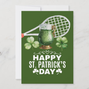 Tennis St. Patrick's day für Tennisspieler Feiertagskarte