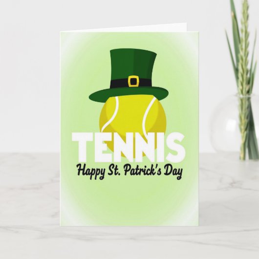 Tennis St. Patrick's Day Karte (Vorderseite)