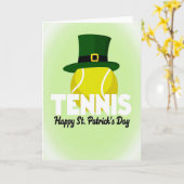 Tennis St. Patrick's Day Karte (Gelbe Blume)