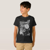 Tennis Star, Black Grunge Tennis T-Shirt (Vorne ganz)