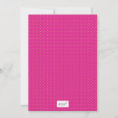 Tennis Star Chic Gold und Pink Party Einladung (Rückseite)