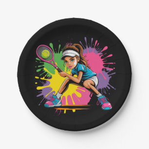 Tennis Star Girl Geburtstagsparty Pappteller