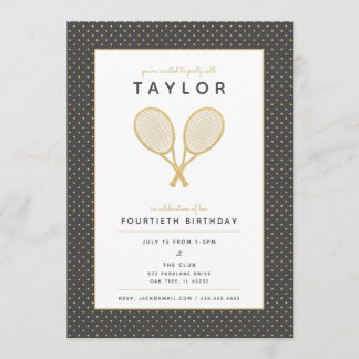 Tennis Star Party Einladung