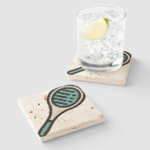 Tennis Steinuntersetzer (Seitenansicht)