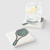 Tennis Steinuntersetzer (Seitenansicht)