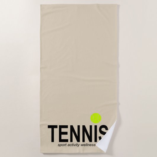 Tennis Strandtuch (Vorderseite)