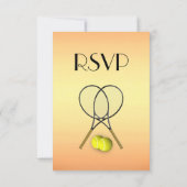 Tennis Sunset UAWG mit Menü RSVP Karte (Rückseite)