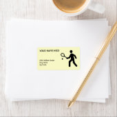 Tennis-Symbol Adressaufkleber (Insitu)