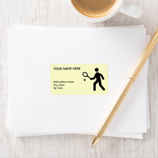 Tennis-Symbol Adressaufkleber (Insitu)