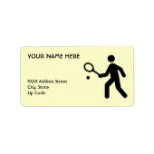 Tennis-Symbol Adressaufkleber (Vorne)