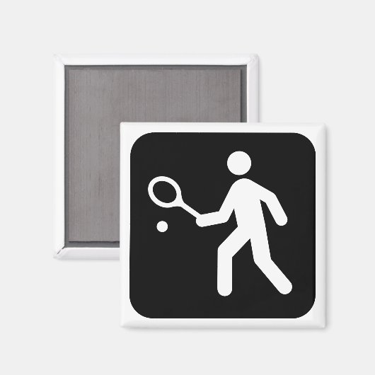 Tennis Symbol Magnet (Vorderseite/Rückseite)