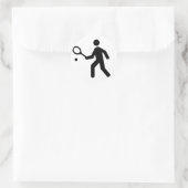 Tennis-Symbol-Sticker Runder Aufkleber (Tasche)