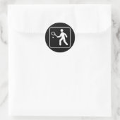 Tennis-Symbol-Sticker Runder Aufkleber (Tasche)