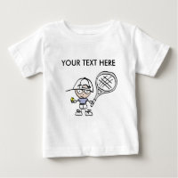 Tennis T Shirt mit personalisierbarem Cartoon