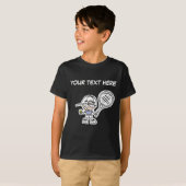 Tennis T Shirt mit personalisierbarem Cartoon (Vorne ganz)