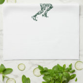 Tennis T Shirt - Spielerposition Balls Racket in Geschirrtuch (Gefaltet)