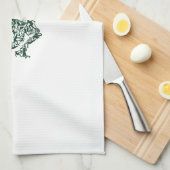 Tennis T Shirt - Spielerposition Balls Racket in Geschirrtuch (Viertel Falte)