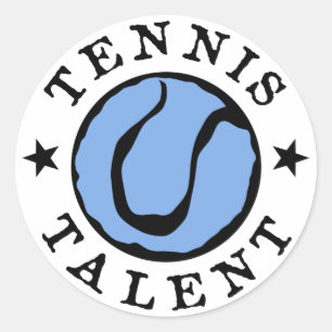 Tennis Talent Blues Runder Aufkleber