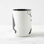 Tennis-Tasse mit Silhouette eines Spielers Tasse (Zentrum)