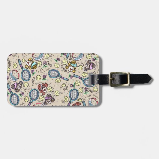 Tennis-Team Gallonen Gepäckanhänger (Vorderseite horizontal)