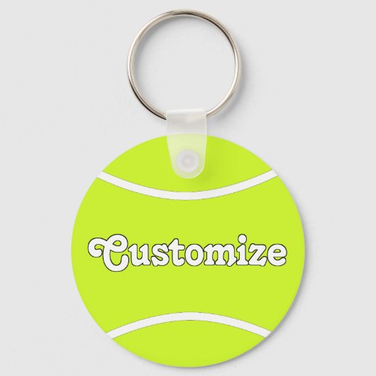 Tennis Team or Player Name Personalized Schlüsselanhänger (Vorderseite)