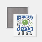 Tennis Team Senior Class 2026 Magnet (Vorderseite/Rückseite)
